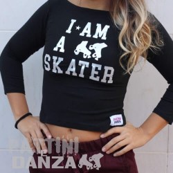 I AM A SKATER MAGLIA FITTED ARGENTO