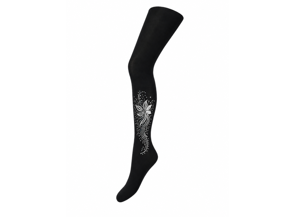 American Black Flower Silver Stocking