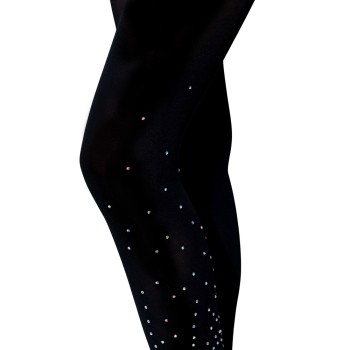 AMERICAN SOCK WITH RHINESTONES FULL BLACK
