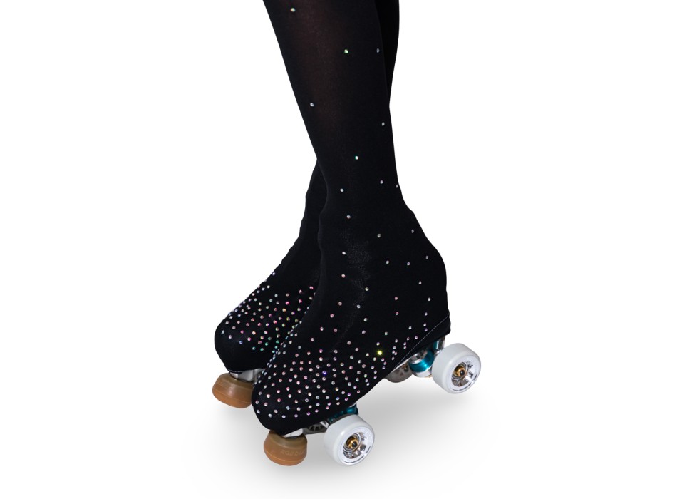 AMERICAN SOCK WITH STRASS TOE BLACK