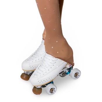 Heel cover with scattered rhinestones