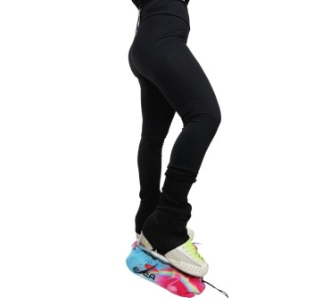 Black Thermal Leggings with Gaiter