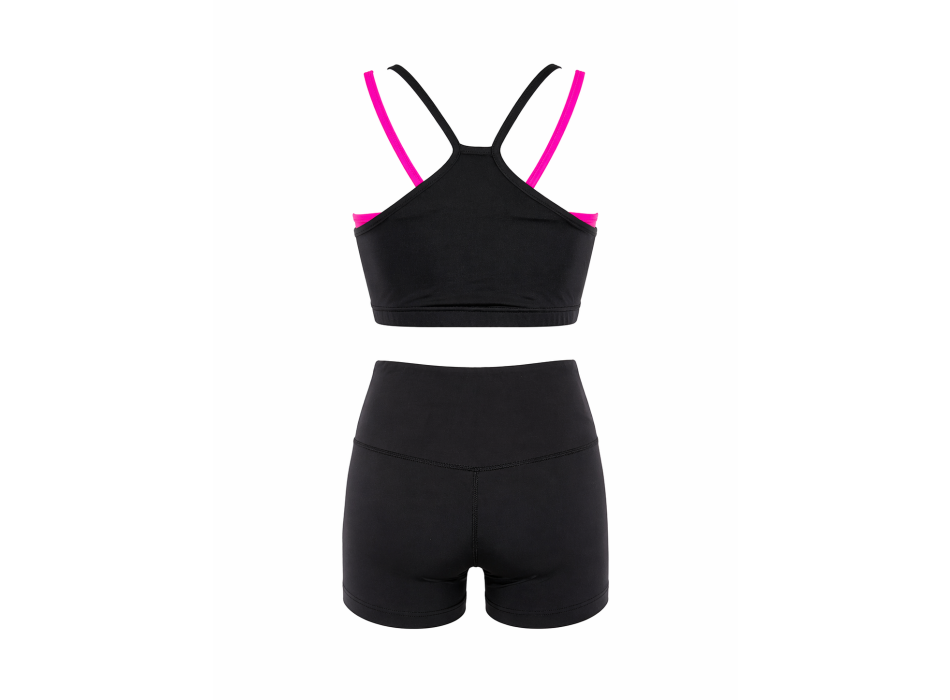 Conjunto negro y rosa