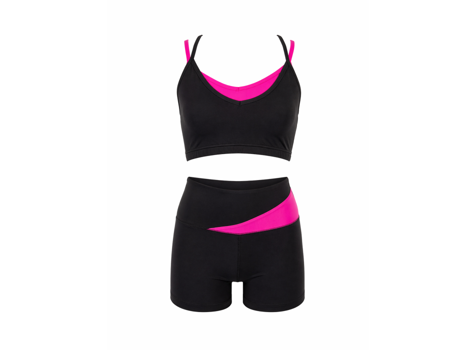 Conjunto negro y rosa