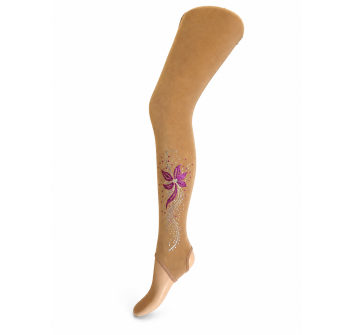 Medias de estribo con estampado de flores rosa fucsia