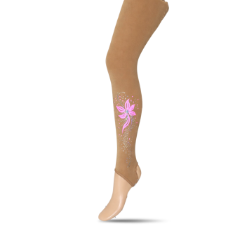 Medias de estribo con estampado de flores rosa fucsia