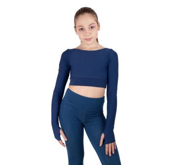 Crop top térmico petróleo