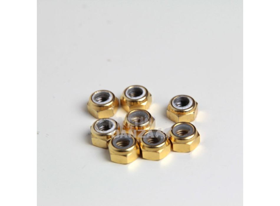 Tuercas autoblocantes doradas