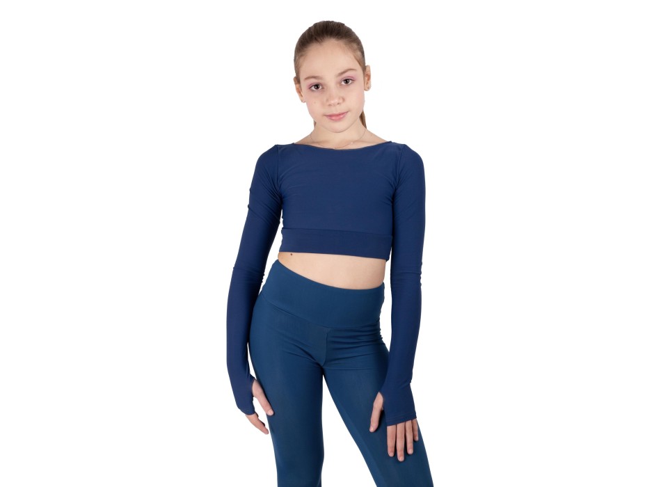 Crop top thermique pétrole